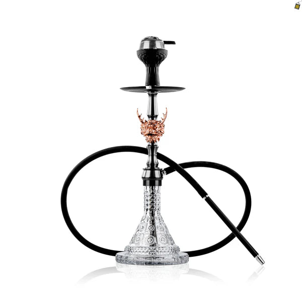Beast Lord Hookah - Gun Metal Stem (Rose Gold Face)