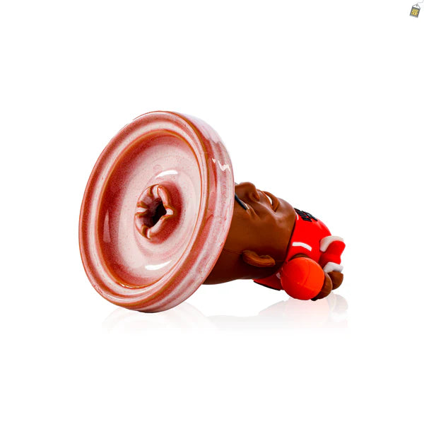 Jordan Ceramic Hookah Bowl - Light Red