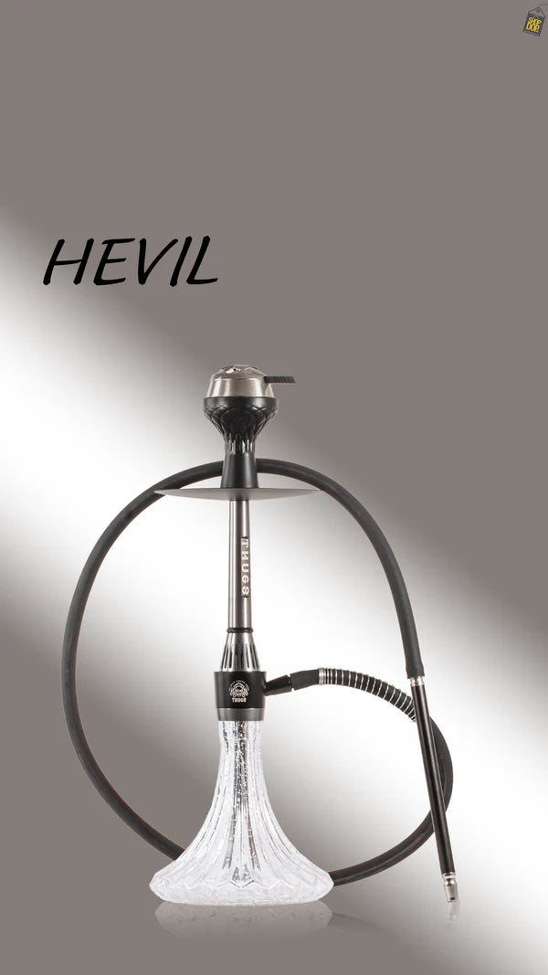 Hevil Hookah with Radium Base - Silver