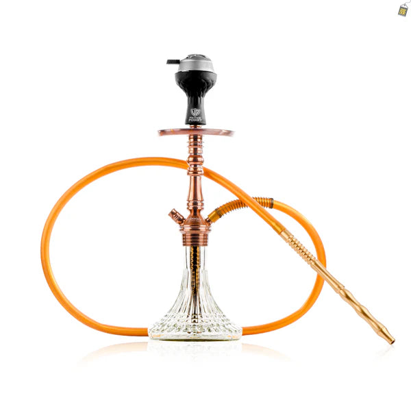 VG Joe Shin Hookah with Bag - Bronze Stem / Transparent Line Base