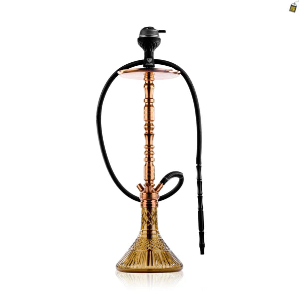 Sultan Igor Hookah with 2 Bags - Brown Base / Bronze Stem