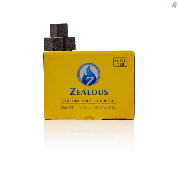 Zealous Hookah Coconut Coal 1kg - 72pcs