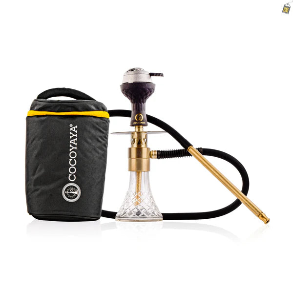 Zippy Hookah - Gold Stem / Transparent Base with bag