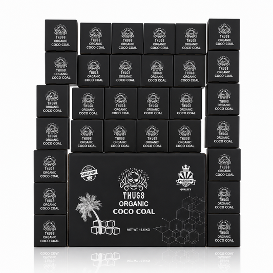 Pack of 12kg (Peti) Thugs Hookah Coconut Coal (36pcs Each 250g) - Carton