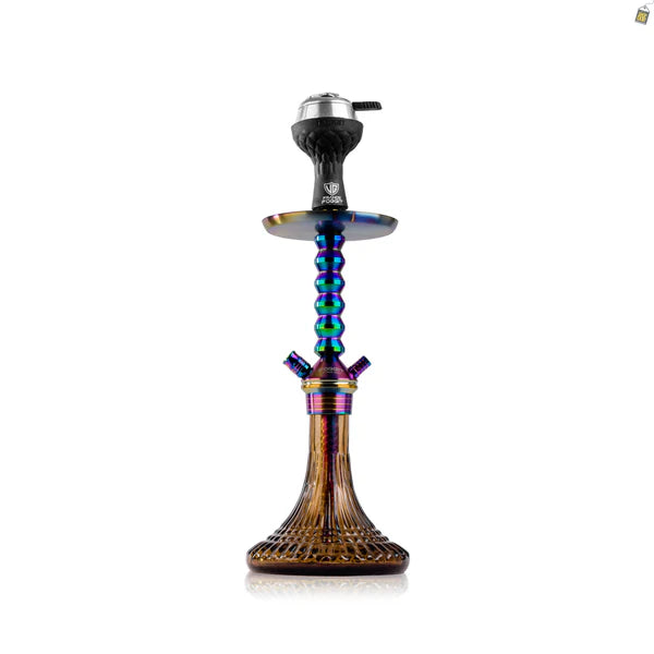 VG Joe Ladder Hookah with Bag - Rainbow Stem / Grey Base