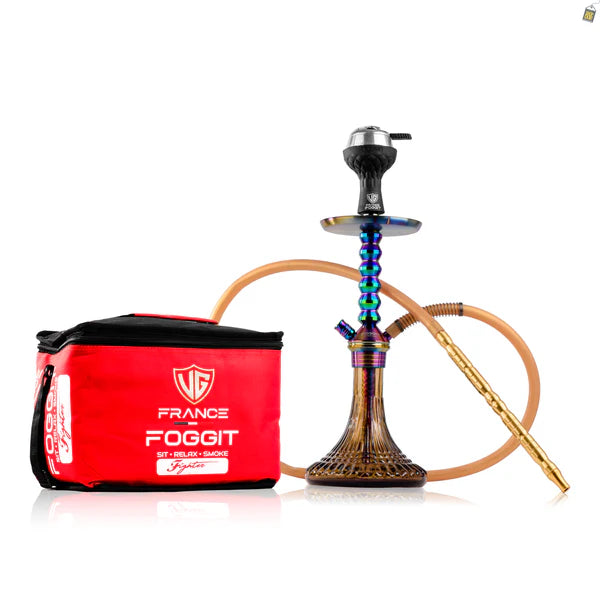 VG Joe Ladder Hookah with Bag - Rainbow Stem / Grey Base