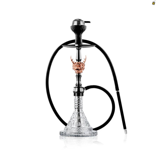 Beast Lord Hookah - Gun Metal Stem (Rose Gold Face)