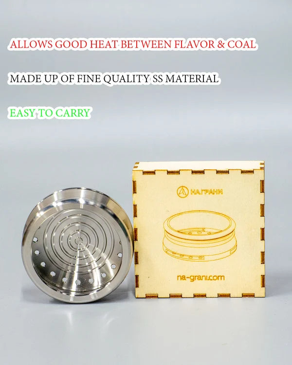 Stainless Steel Hookah Heat Management Device (HMD) - Silver
