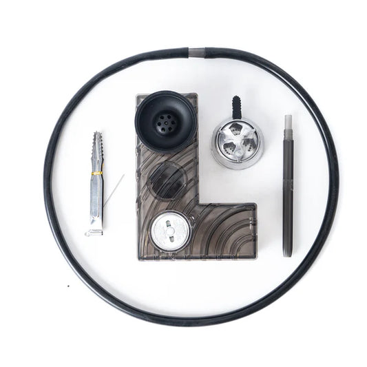 L Shape Car Hookah - Black