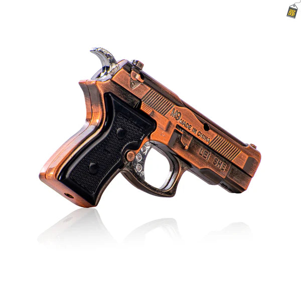 Mini M9 Flash Light Gun Lighter - Rose Gold