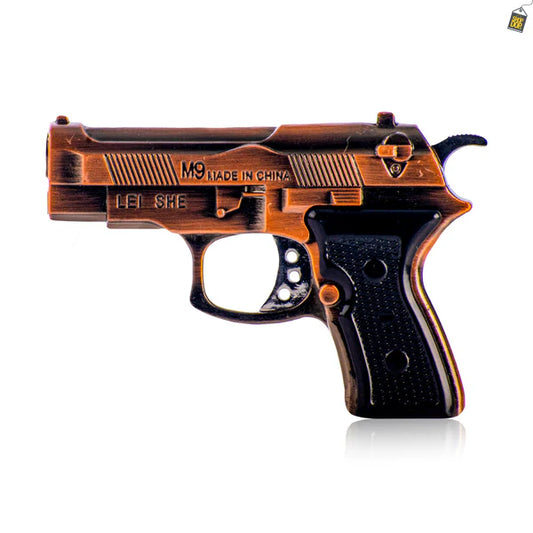 Mini M9 Flash Light Gun Lighter - Rose Gold