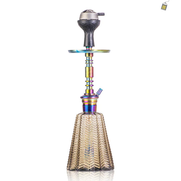 Persian Jewel 2.0 Hookah with Bag - Rainbow Stem / Grey Base