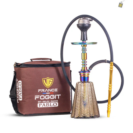 Persian Jewel 2.0 Hookah with Bag - Rainbow Stem / Grey Base