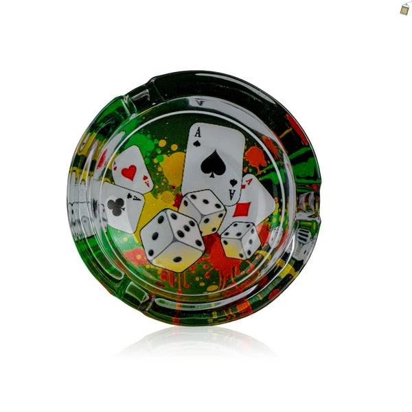 Poker Crystal Ashtray
