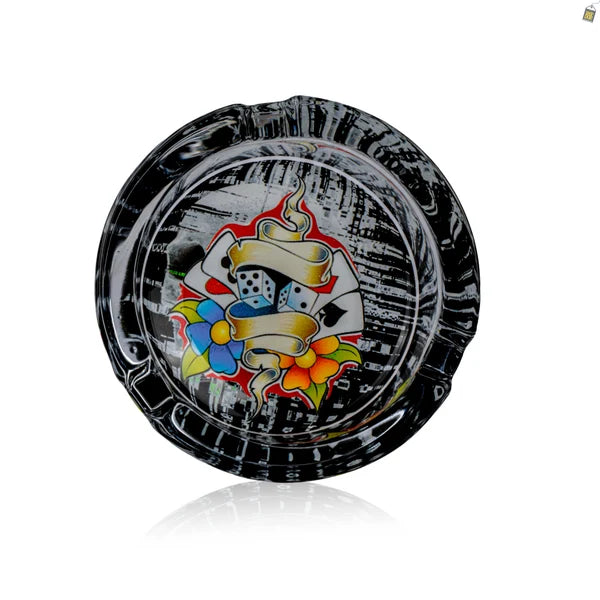 Poker Crystal Ashtray