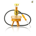 Space X1 Hookah with Wooden LED Light Stand - Golden