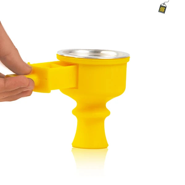 Silicone Pull Drawer Hookah Chillum with Tray - Yellow