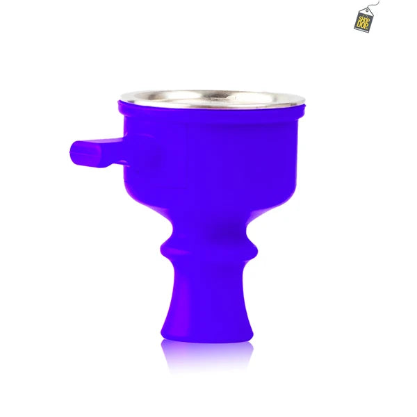 Silicone Pull Drawer Hookah Chillum with Tray - Blue