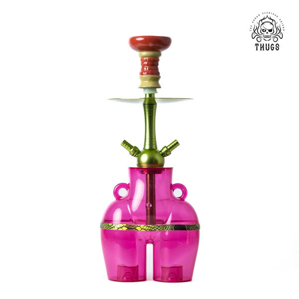 Thugs Hippy Acrylic Hookah - Dual Pipe (Pink)