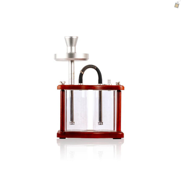 Twin Vault Wooden Hookah - Double Acrylic Base