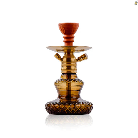 COCOYAYA X4 Carafe Hookah - Gold Stem / Brown Base