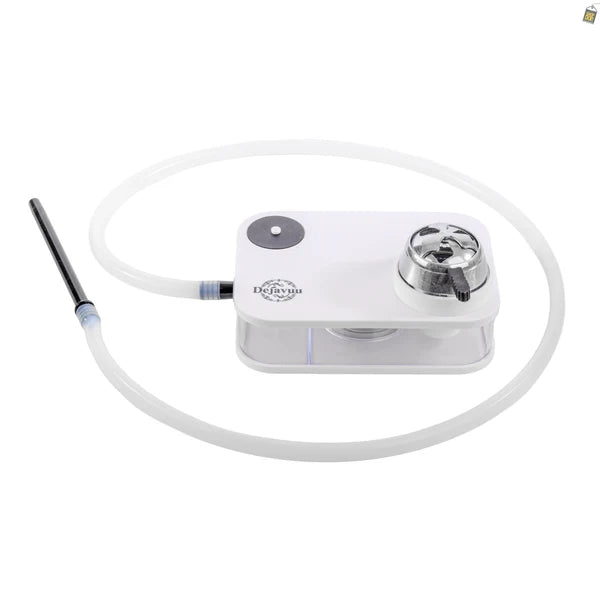 Car Hookah with LED Light & Remote - White