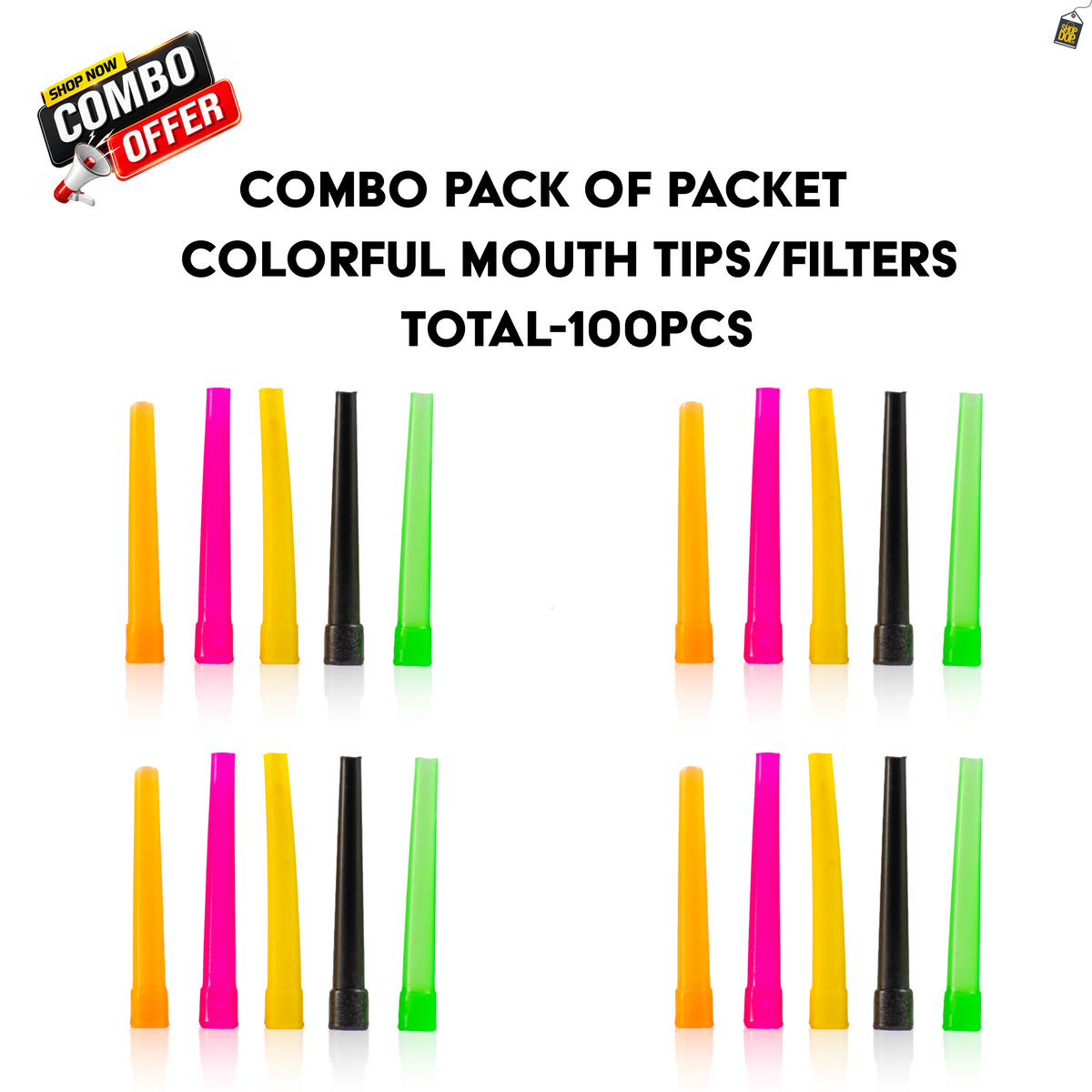 Pack of 2 - Colorful Hookah Mouth Tips (100pcs)