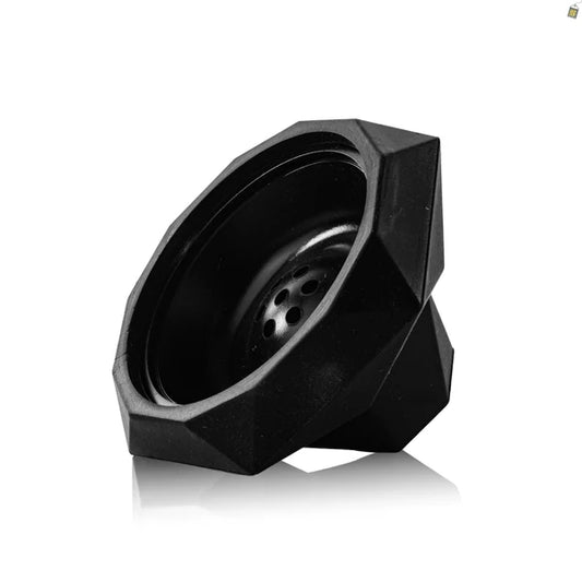 Diamond Silicone Chillum for Hookah - Black