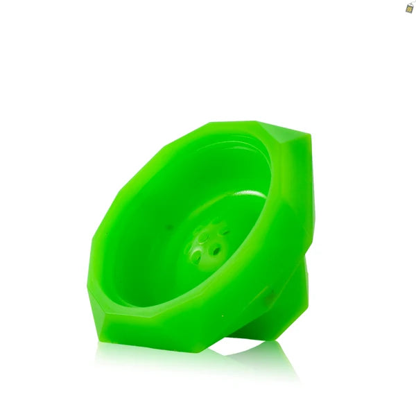 Diamond Silicone Chillum for Hookah - Green