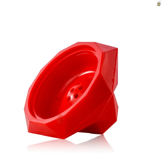 Diamond Silicone Chillum for Hookah - Red
