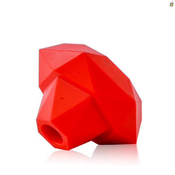 Diamond Silicone Chillum for Hookah - Red