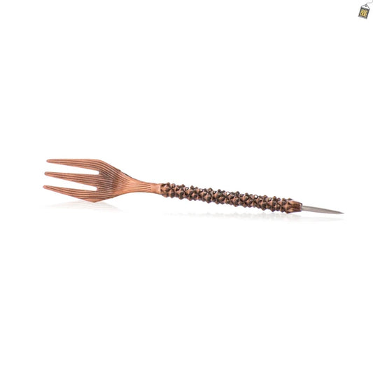 Royal Fang Hookah Fork with Cover - Bronze