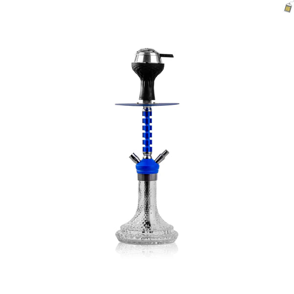 Garry X Hookah with Bag - Blue Stem / Bubble Base