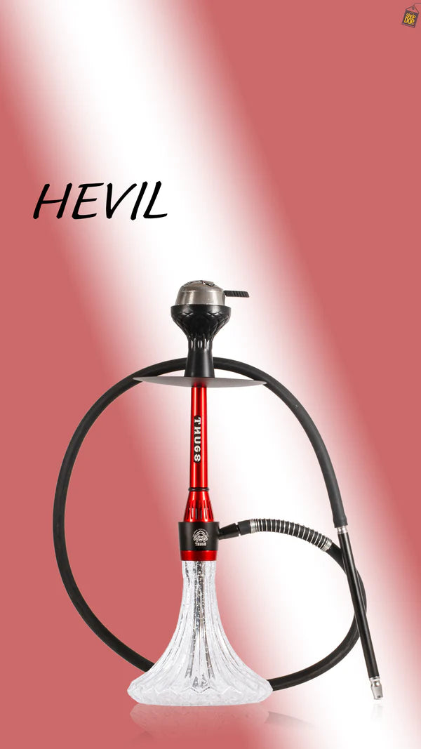 Hevil Hookah with Radium Base - Red