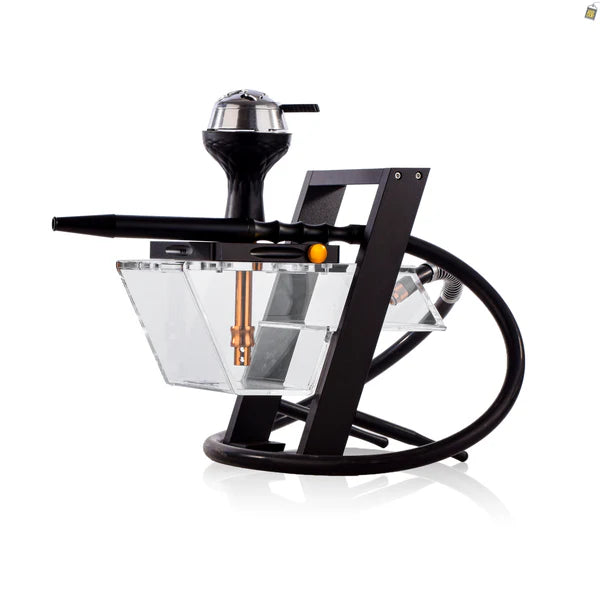 Acrylic Hoob Mafia Hookah with Stand - Black