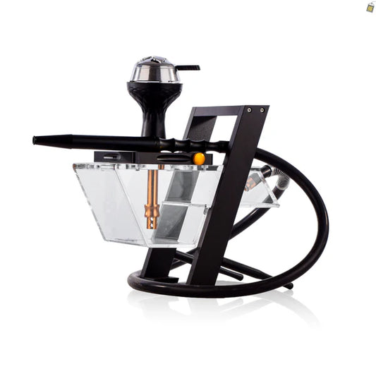 Acrylic Hoob Mafia Hookah with Stand - Black