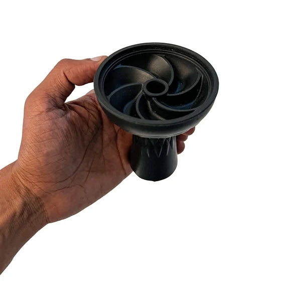 Blade Silicon Chillum for Hookah - Black