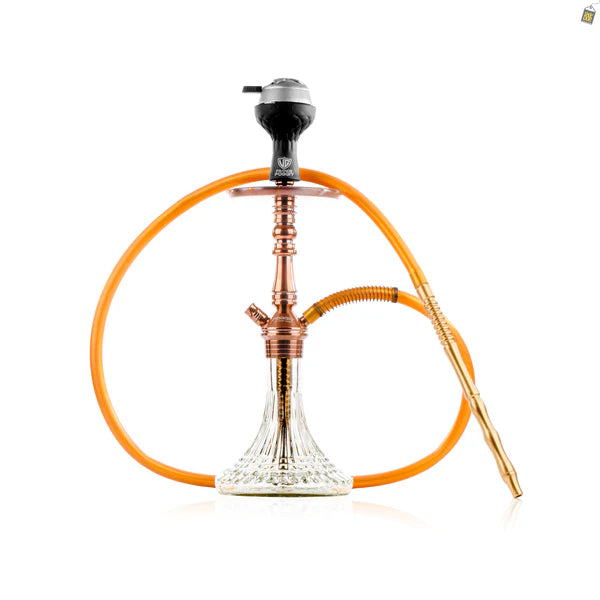 VG Joe Shin Hookah with Bag - Bronze Stem / Transparent Line Base