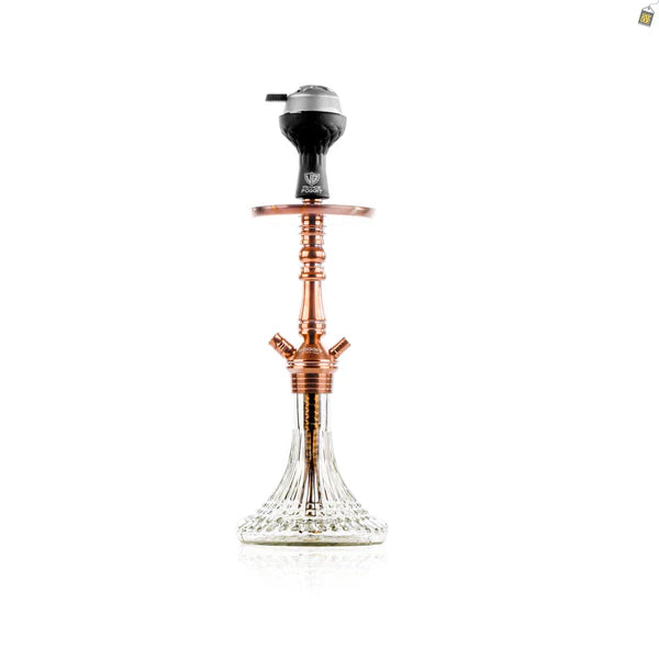 VG Joe Shin Hookah with Bag - Bronze Stem / Transparent Line Base