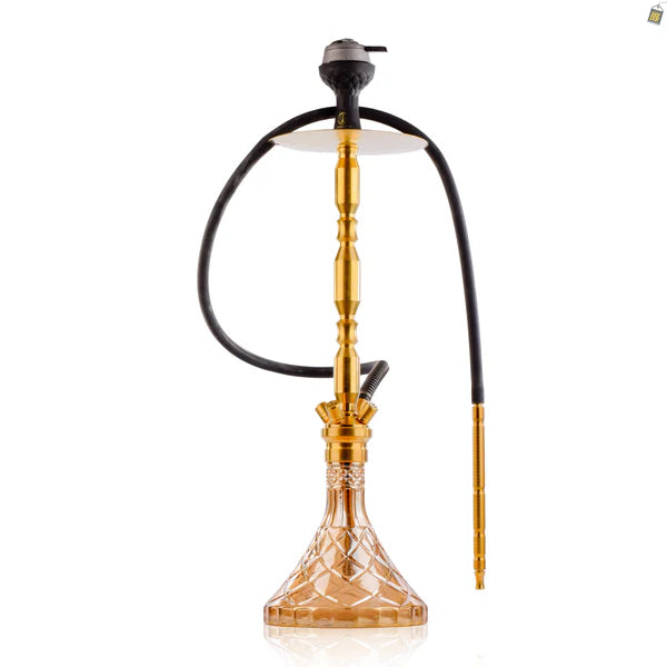 COCOYAYA King Series Brando Hookah - Gold Stem / Amber Base with bag