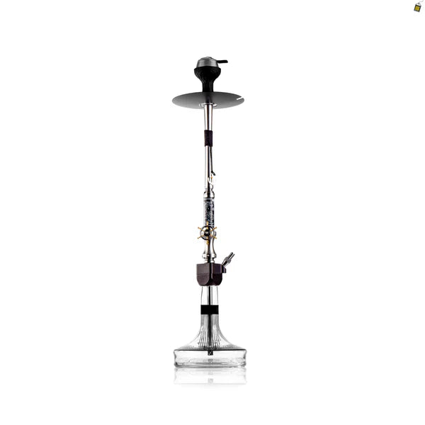 Sailor X Hookah - Black Stem / Transparent Glass Base