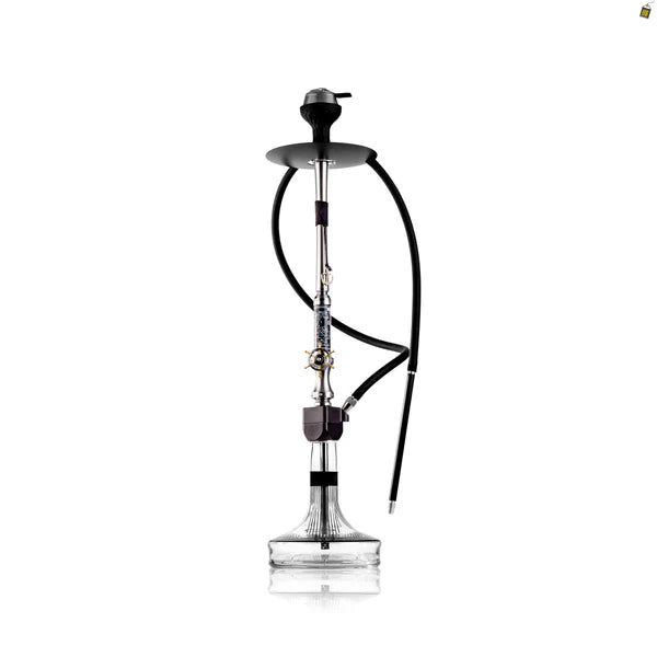 Sailor X Hookah - Black Stem / Transparent Glass Base