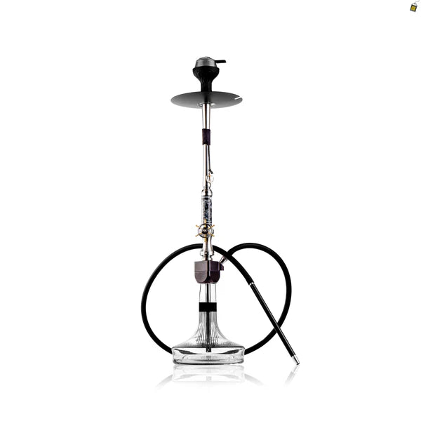 Sailor X Hookah - Black Stem / Transparent Glass Base