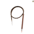 Serpent Long Foam Handle Leather Hookah Pipe - Brown