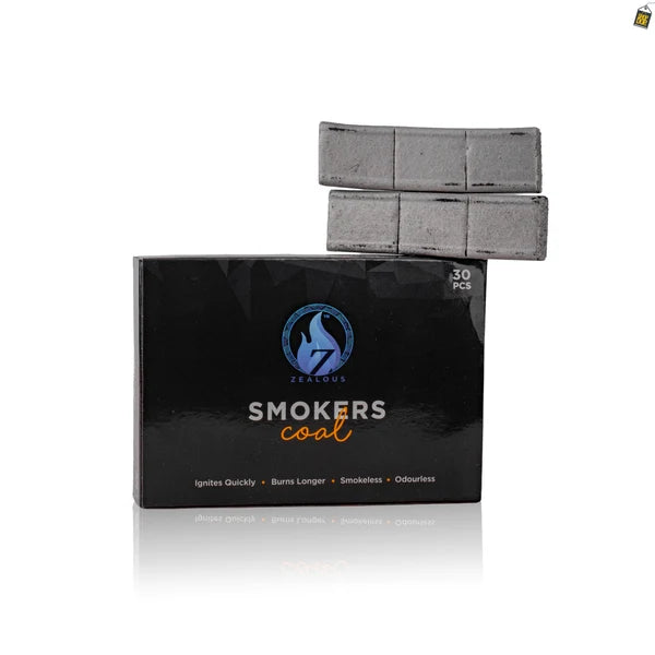 Smokers Brick Silver Coal for Hookah - 30pcs