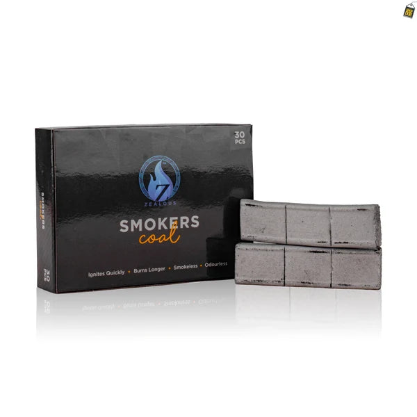 Smokers Brick Silver Coal for Hookah - 30pcs