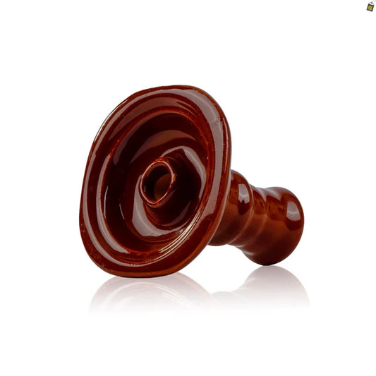 Volka Square Ceramic Single Hole Hookah Phunnel with Box - Brown