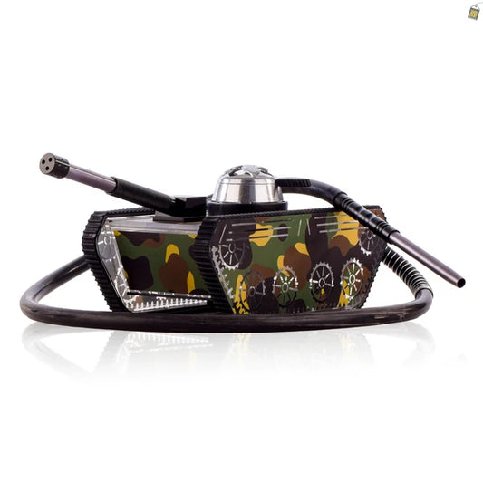 Designer Tank Hookah with LED Light - Military Color