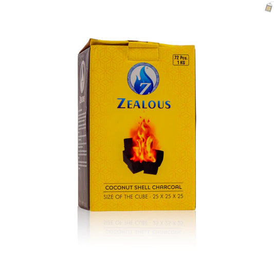 Zealous Hookah Coconut Coal 1kg - 72pcs