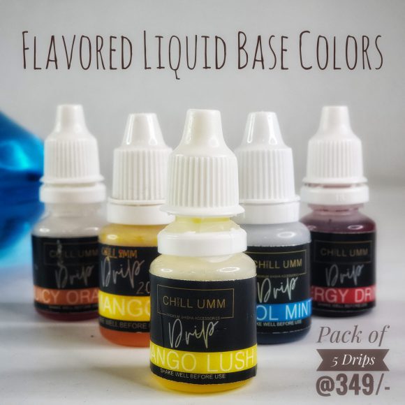 Pack of 5 Liquid Hookah Base Color